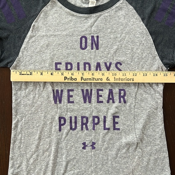 Under Armour “On Fridays We Wear Purple” Tshirt - Picture 4 of 6